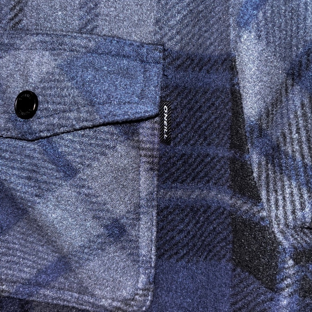 O'Neill Voyager Men’s Cotton Flannel Shirt Blue SZ L - Picture 3 of 10